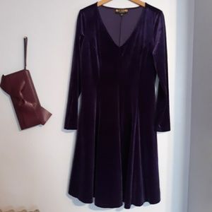 Purple Velvet Dress NWOT. Reg $35